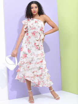 TOKYO TALKIES - Women Ruffle Floral Flounce Dress