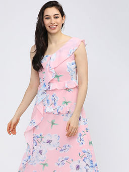 TOKYO TALKIES - Women Floral Print A-Line Maxi Dress