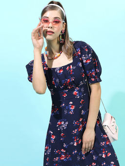 TOKYO TALKIES - Women Floral Print A-Line Dress