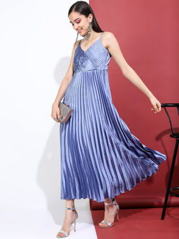 TOKYO TALKIES - Women Blue Shoulder Straps Dress