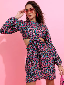 TOKYO TALKIES - Women Floral Print A-Line Dress