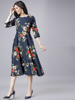 TOKYO TALKIES - Women Floral Print A-Line Dress