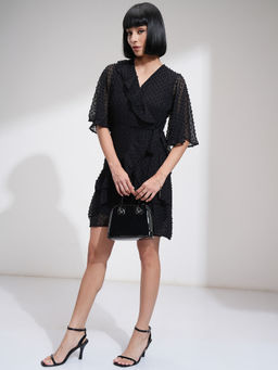 TOKYO TALKIES - Women Black Fit And Flare Dress