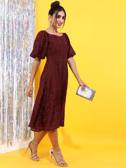 TOKYO TALKIES - Women Checked A-Line Dress