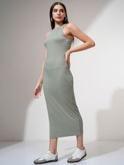 TOKYO TALKIES - Women Grey Solid Sleeveless Dress