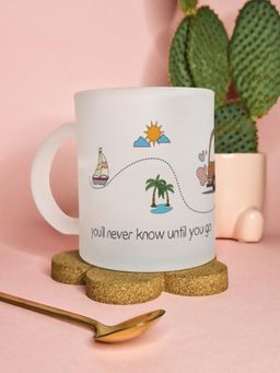 Gathari - Travelling Quoted Frosted Designer Aesthetic Coffee Mug 330Ml