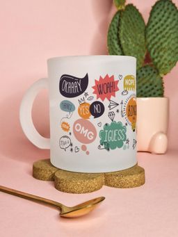 Gathari - Aesthetic Printed Frosted Designer Coffee Mug 330Ml