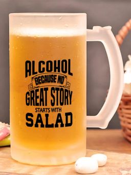 Gathari - Alcohol Story Funny Quote Beer Mug 375Ml