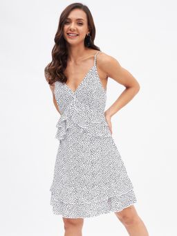 Kibo - White Polyester Dress For Women