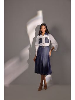 Label Deepika Nagpal - Bloom Solid Shirt and Skirt (Set of 2)