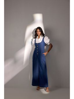 Label Deepika Nagpal - Ode Solid Jumpsuit with Shirt (Set of 2)