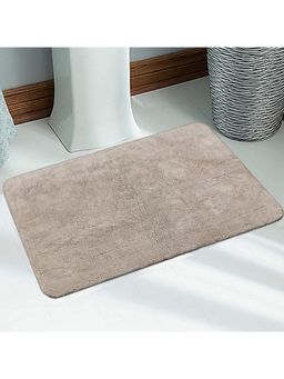 Saral Home - Taupe Cotton Anti-Skid Bathmat - 60 x 100 cm