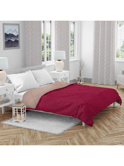 HomeTown - Nora Palette Cotton Double Comforter in Beige/Berry
