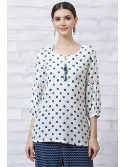 Rangriti - White Printed Top