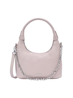 Lino Perros - Women Solid Beige Hobo Handbag with Detachable Strap