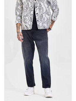 Snitch - Charcoal Grey Mid Rise Straight Fit Jeans