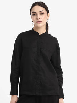 RAREISM - Womens Mandarin Collar Regular Fit Shirt