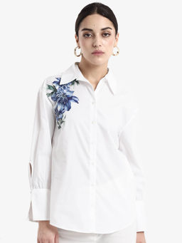 RAREISM - Womens Regular Fit Placement Print Shirt