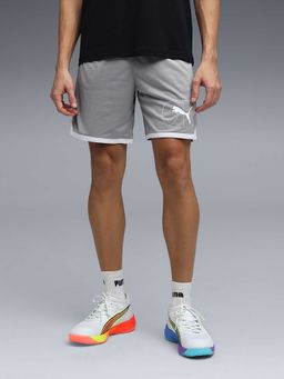 Puma - Grey JV Basketball Men Breathable Court Style Shorts