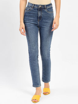 Madame - Womens Skinny Fit Blue Denim Jeans
