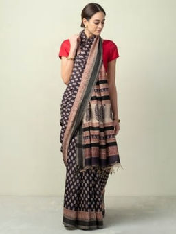 Fabindia - Silk Tussar Bagh Print Sari