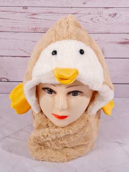 DukieKooky - Brown Penguin Design Woolen Cap (S)