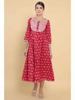 Soch - Women Red Printed Kurta