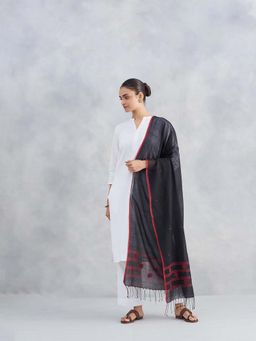 Fabindia - Black Cotton Jamdani Dupatta