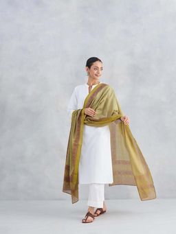 Fabindia - Olive Green Cotton Dupatta