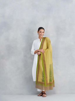 Fabindia - Olive Green Cotton Dupatta