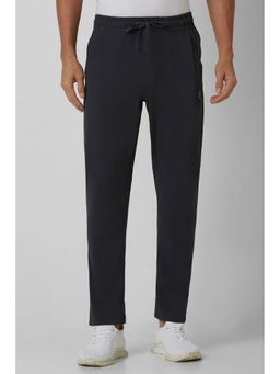 Van Heusen - Men Black Solid Regular Fit Casual Track Pant
