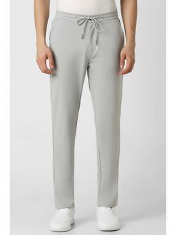 Van Heusen - Men Grey Solid Slim Fit Casual Track Pant