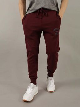 American Eagle - Men Burgundy Cotton Joggers