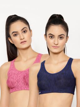 Floret - Wirefree Removable Pads Sporty Bra - Multi-Color