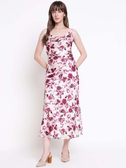 Guess - Women Akilina Breezy Charm Blush Pink Roses Floral A-Line Dress