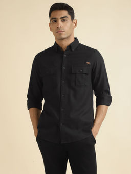Andamen - Black Mens Full Sleeve Shirt Slim