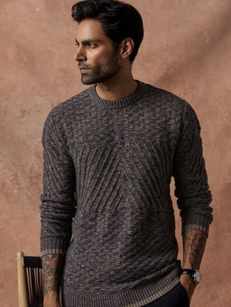 Andamen - Brown Mens Full Sleeve Pullover Regular Fit