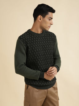 Andamen - Olive Mens Full Sleeve Pullover Regular Fit