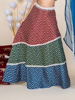 HANDME - Multicolor Printed Ethnic Skirt