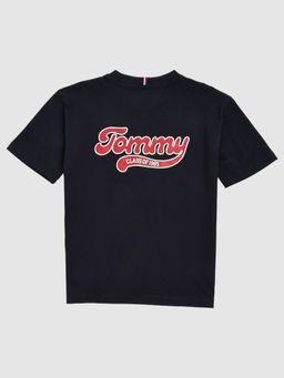 Tommy Hilfiger - Boys Black Logo Relaxed Fit Cotton T-Shirt
