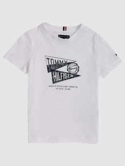Tommy Hilfiger - Boys Logo Regular Fit Cotton T-Shirt