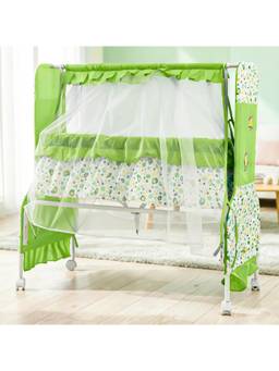 BAYBEE - Green Baby Cradle and Swing for Newborn with Mosquito Net
