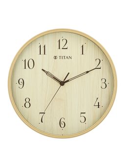 Titan - Woodgrain Whispers - Light Brown Contemporary Wall Clock