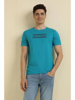 Allen Solly - Men Blue Crew Neck T-shirt