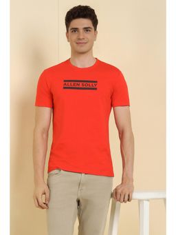 Allen Solly - Men Red Crew Neck T-shirt