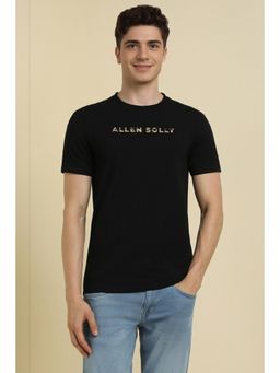Allen Solly - Men Black Crew Neck T-shirt
