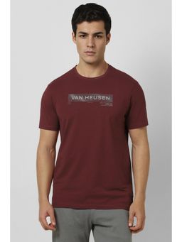 Van Heusen - Men Maroon Crew Neck T-shirt