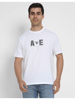 American Eagle - Men White Logo Graphic T-shirt