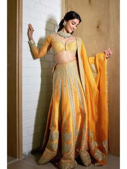 Masaba - The Imarti Embroidered Lehenga with Blouse and Dupatta (Set of 3)