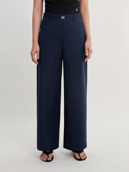 Pomelo - High Waist Pants - Navy